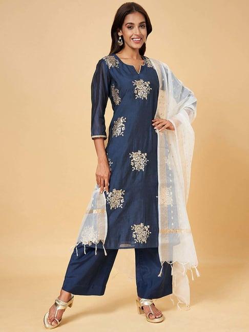 rangmanch by pantaloons off-white woven pattern dupatta