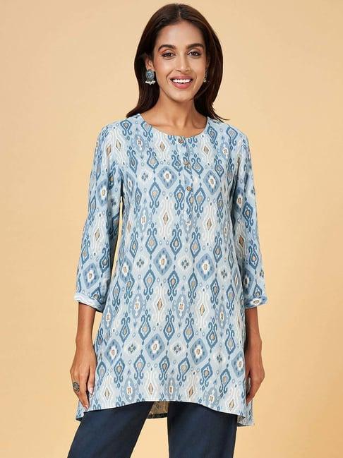 rangmanch by pantaloons blue printed tunic