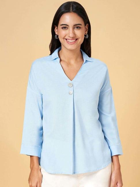 honey by pantaloons blue comfort fit top