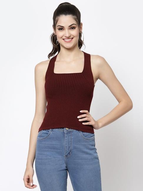 kalt maroon cotton top