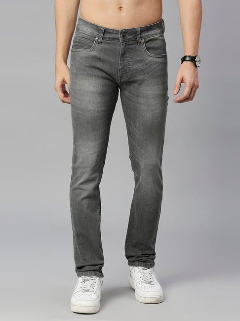 thomas scott grey slim fit lightly washed jeans