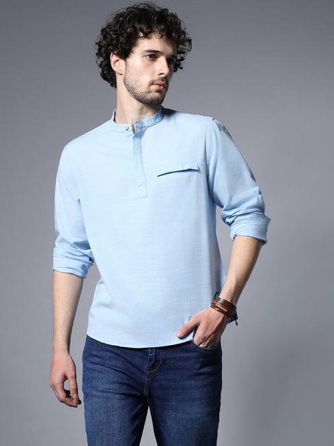 high star light blue relaxed fit t-shirt