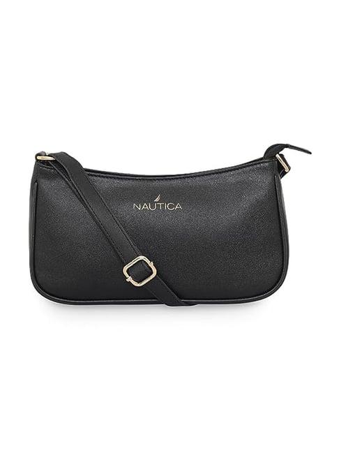 nautica black hobo shoulder bag