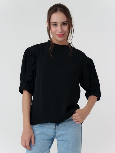 zink london black regular fit top