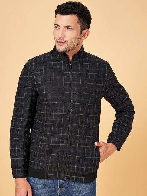 byford by pantaloons black regular fit printed jacket