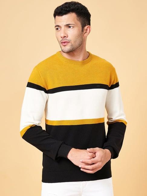 byford by pantaloons multi slim fit colour block sweater