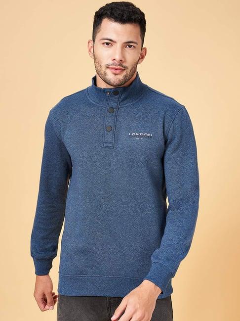 byford by pantaloons blue slim fit sweatshirt