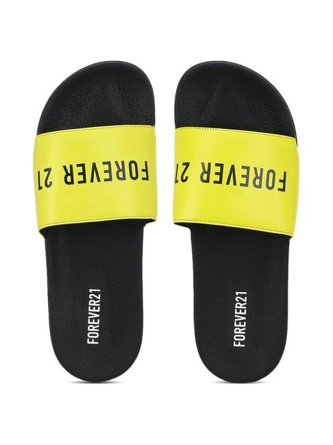 forever 21 women's yellow slides