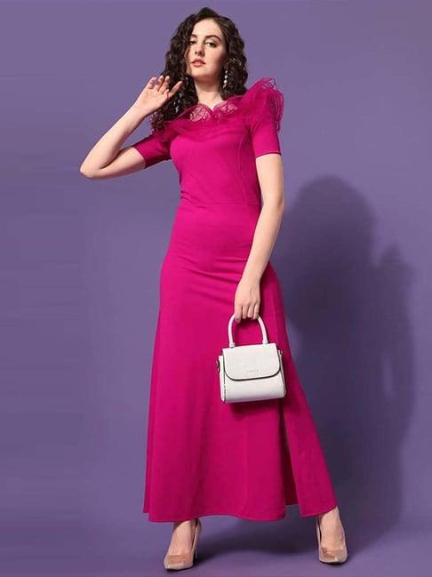 selvia pink maxi dress