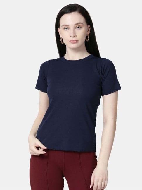 selvia blue regular fit t-shirt