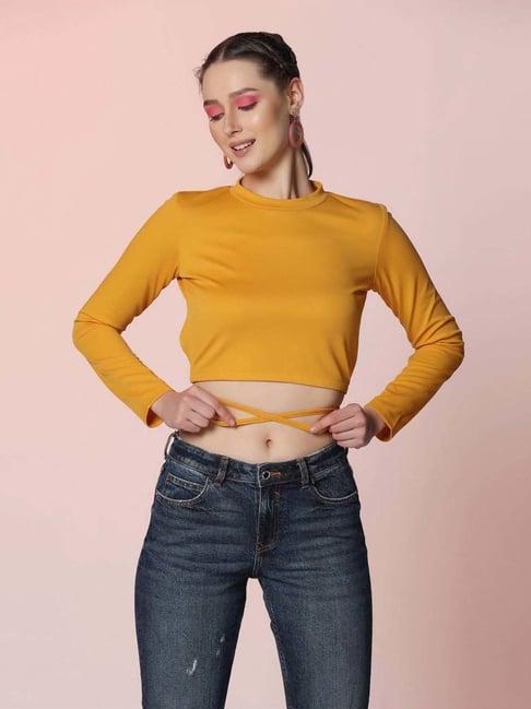 selvia yellow regular fit top