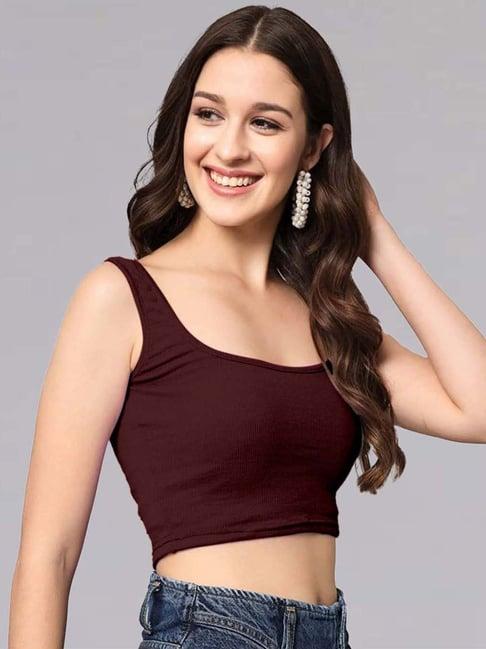 selvia maroon regular fit top