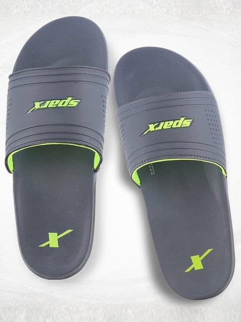 sparx men's dark grey slides