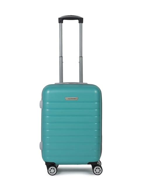 teakwood leathers turquoise textured hard case large trolley bag - 95.5ltrs