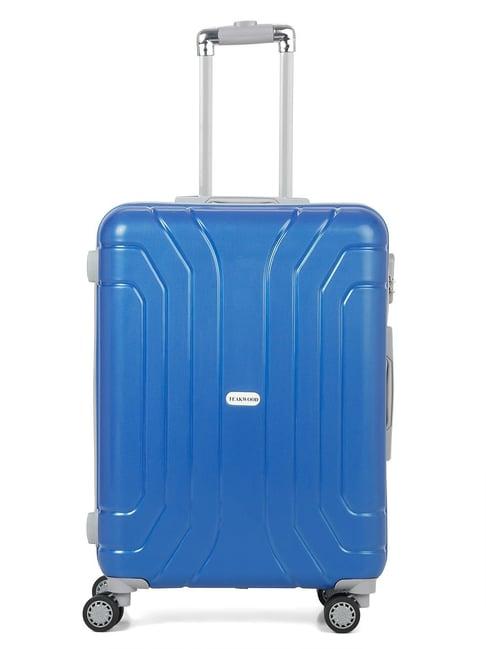 teakwood leathers blue hard case large trolley bag set of 3 - 95.5ltrs