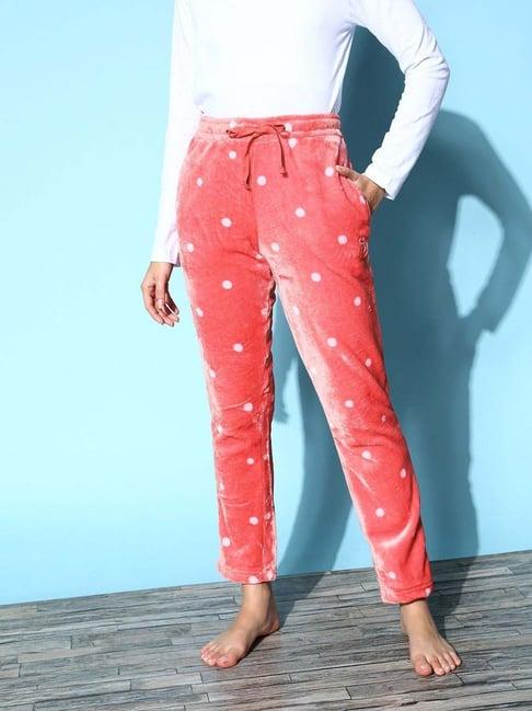 sweet dreams coral polka dots lounge pants