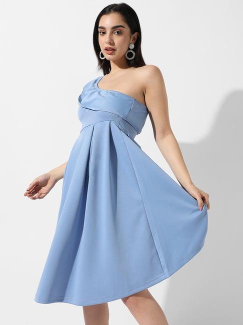 campus sutra blue a-line dress