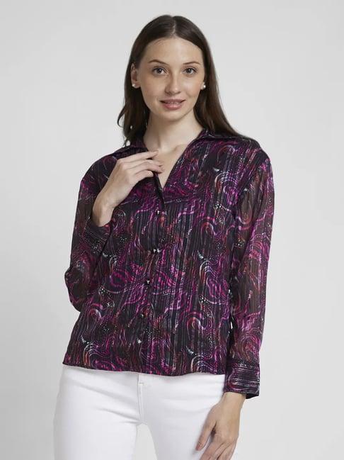 spykar multicolor printed shirt