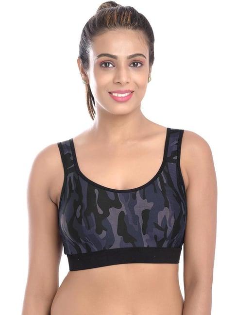 fims blue printed sports bra