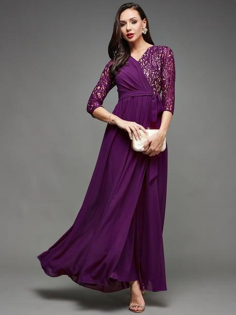 miss chase purple relaxed fit maxi dress