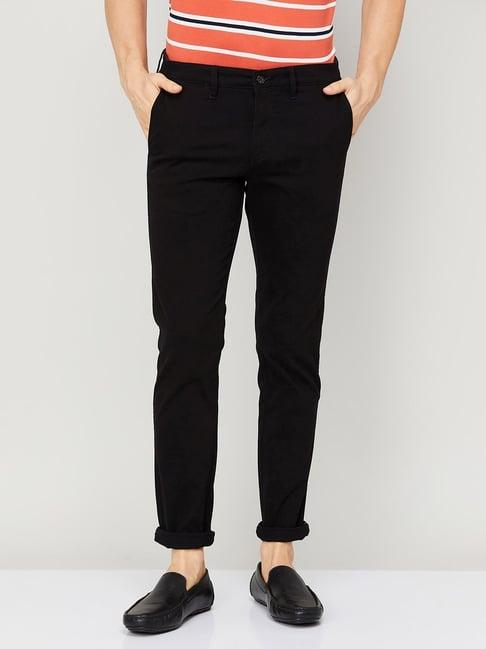 code by lifestyle black regular fit chinos