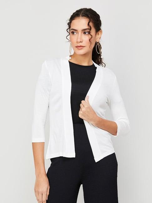 code by lifestyle white regular fit shrug