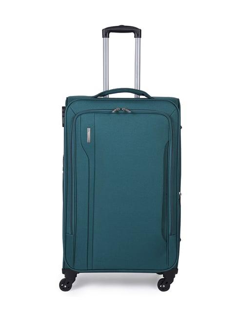 teakwood leathers teal soft case large trolley bag - 95.5ltrs