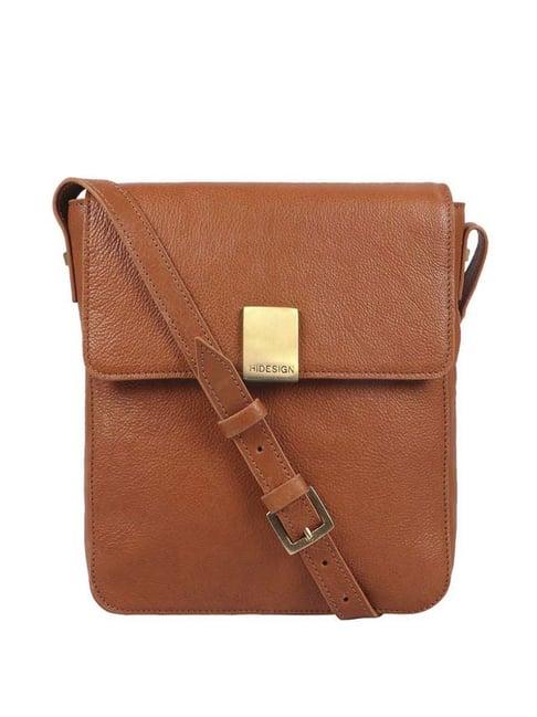 hidesign hipsters tan yoga 01 solid medium cross body bag