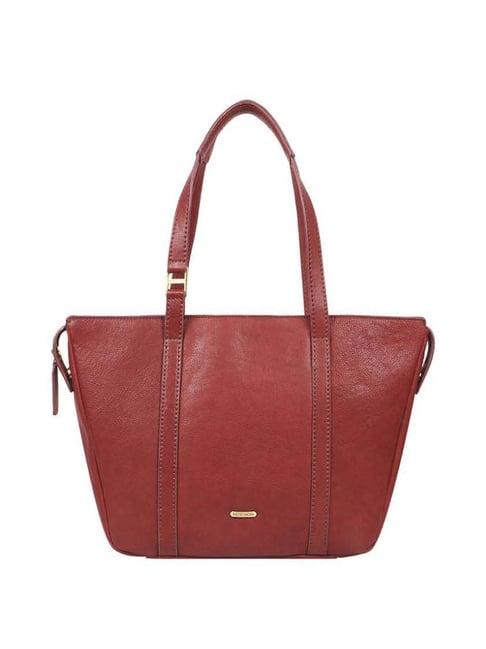 hidesign hipsters red yoga 03 solid large tote handbag