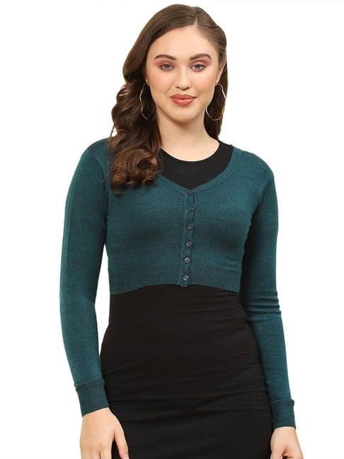 monte carlo green crop cardigan