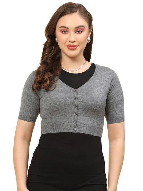 monte carlo grey crop cardigan