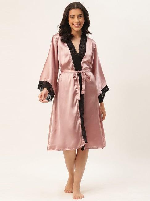 ms.lingies pink lace work robe