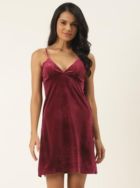 ms.lingies maroon v neck babydoll