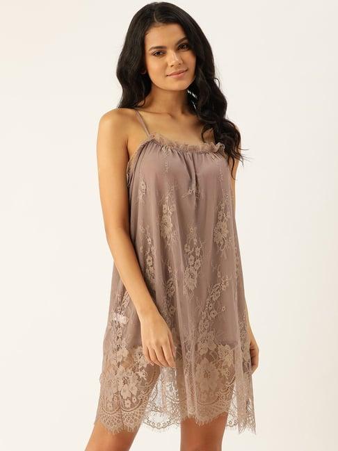 ms.lingies beige lace work babydoll