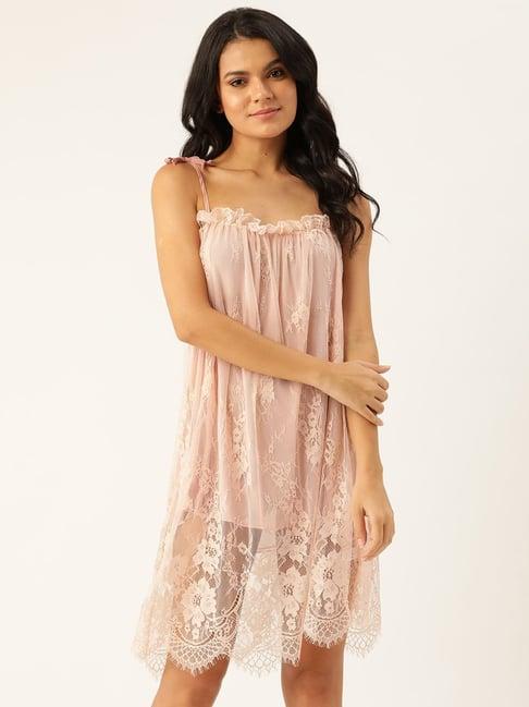 ms.lingies pink lace work babydoll