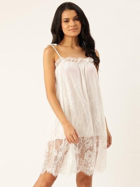 ms.lingies white lace work babydoll