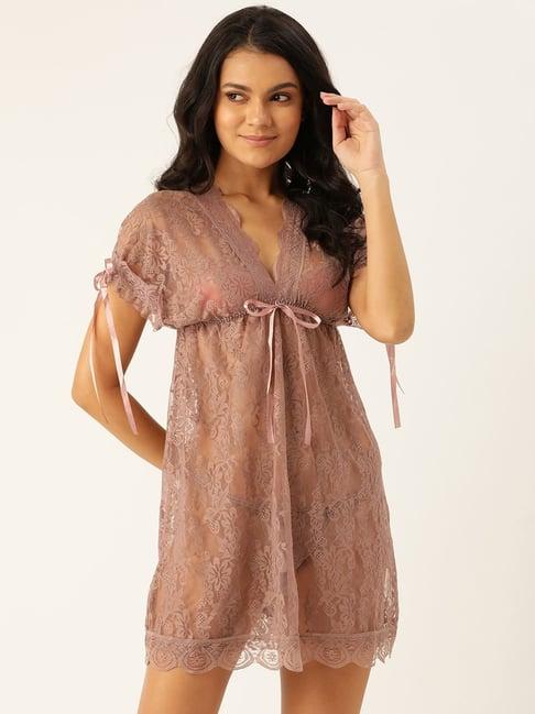 ms.lingies pink lace work babydoll