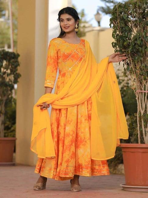 indi inside yellow kurta pant set with dupatta