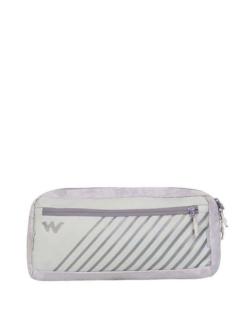 wildcraft grey striped medium cross body bag