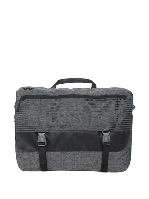 wildcraft shed black solid medium laptop messenger bag