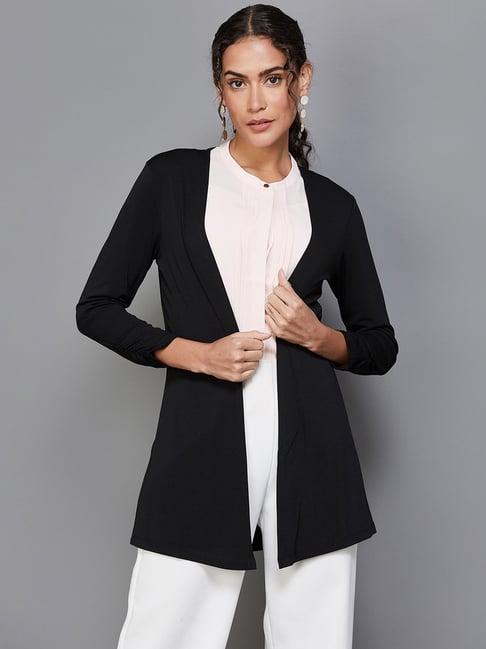 code by lifestyle black three-querters shrug