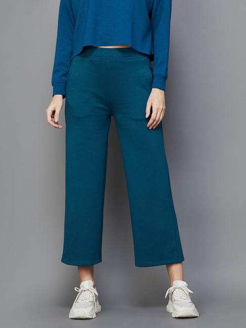 ginger by lifestyle teal blue high rise pants