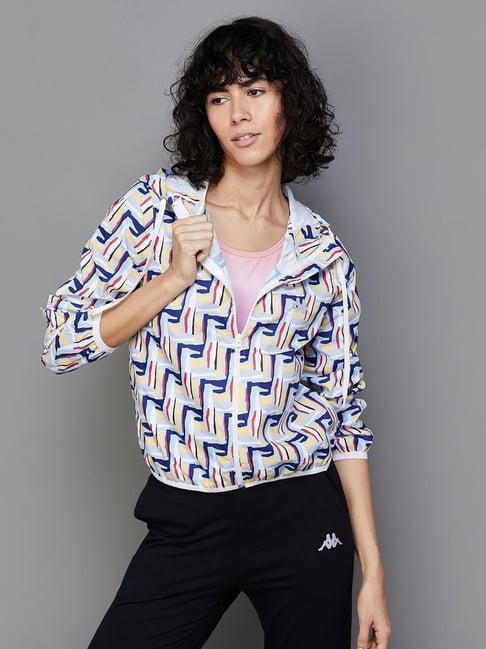 kappa multicolored printed sports jacket