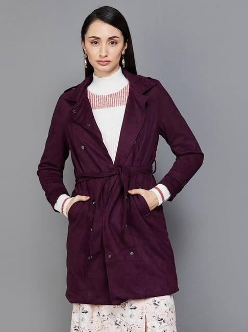 code by lifestyle wine regular fit jacket