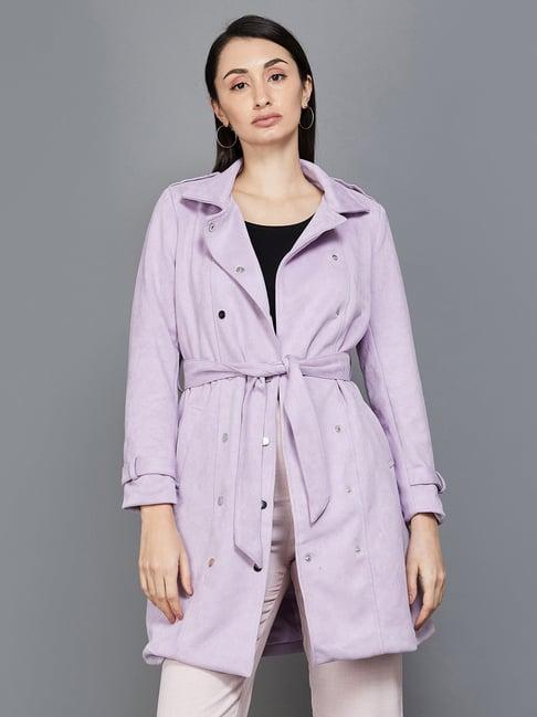 code by lifestyle lilac regular fit jacket