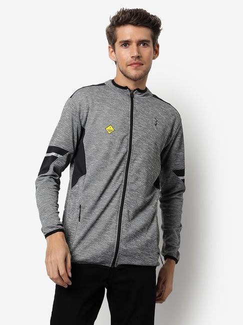 campus sutra grey regular fit sports jacket