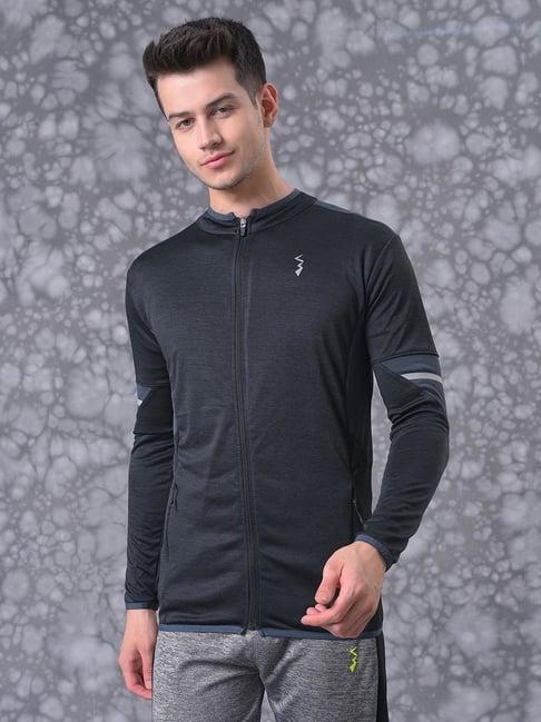 campus sutra charcoal regular fit sports jacket