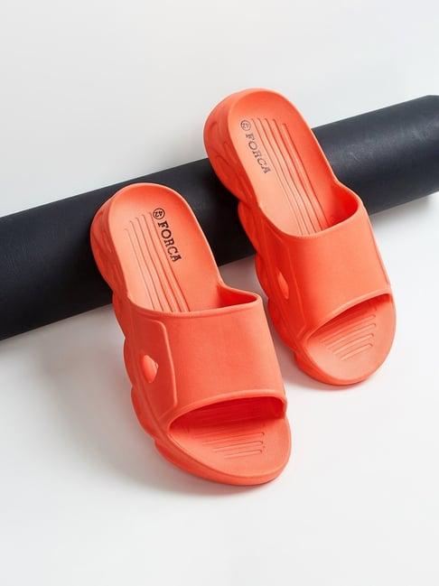 forca by lifestyle men's orange slides