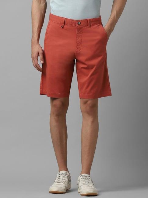 louis philippe sport orange slim fit shorts