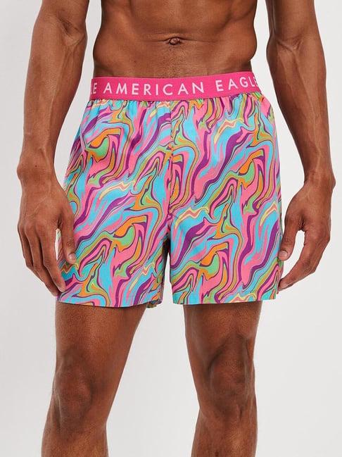 american eagle pink regular fit printed boxers